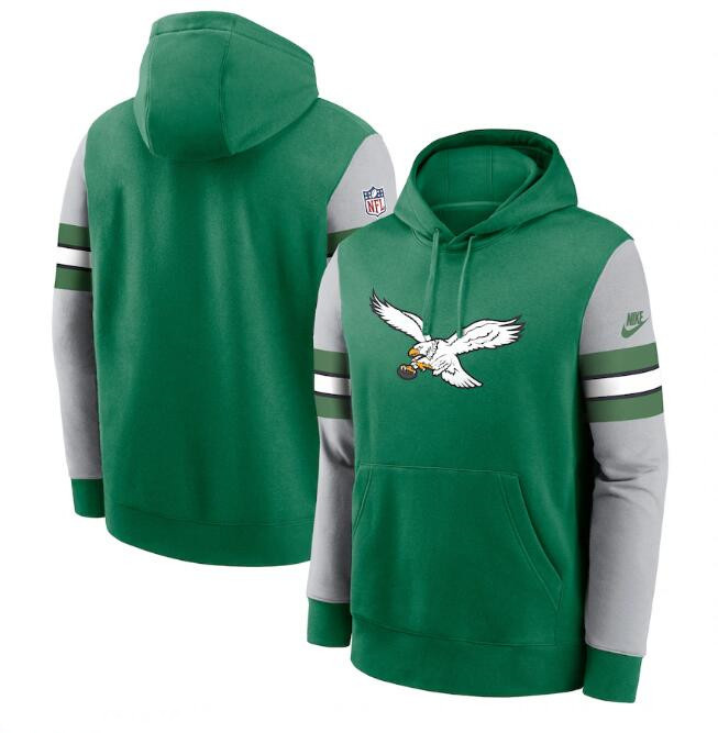 Men's Philadelphia Eagles Green Sideline Alternate Club Pullover Hoodie